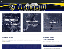 Tablet Screenshot of mahtomedisoccer.com